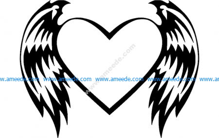 Heart with Wings – Download Free Vector