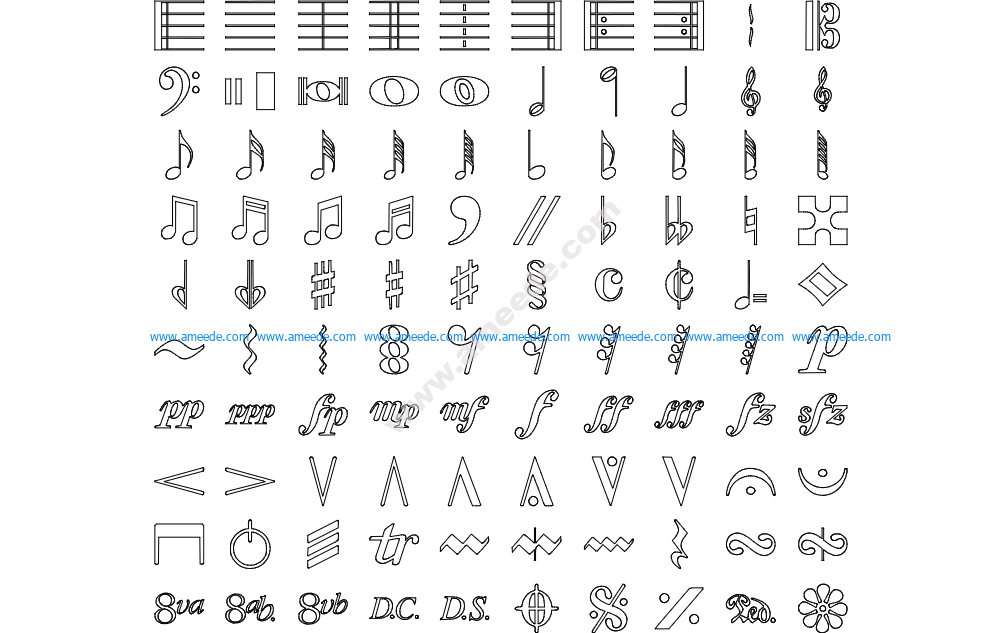 music-symbols-download-vector