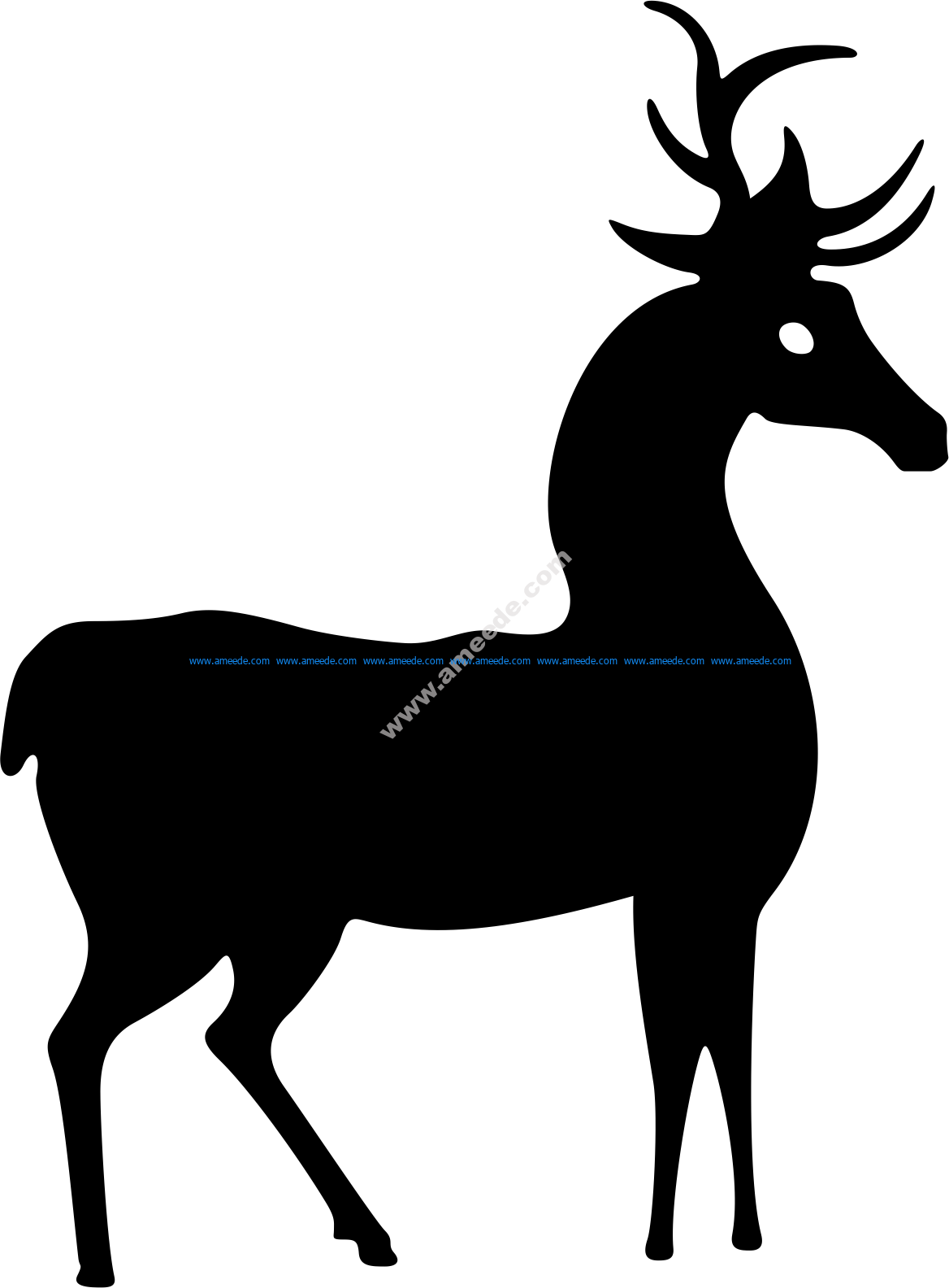 Download Deer Standing Silhouette Vector - Download Free Vector