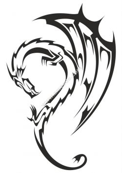 Dragon Tribal Tattoo Vector