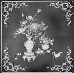 Floral Design Grayscale Relief for CNC BMP File