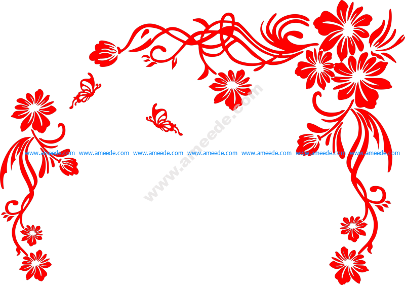Floral Scrolls Vector Art – Download Vector