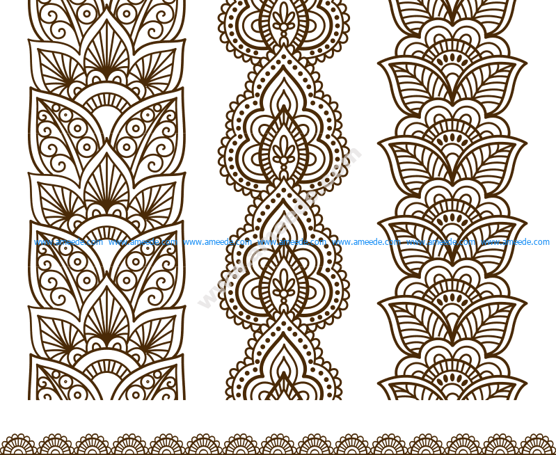 Free download of Indian Mehndi Design vector – Download Vector