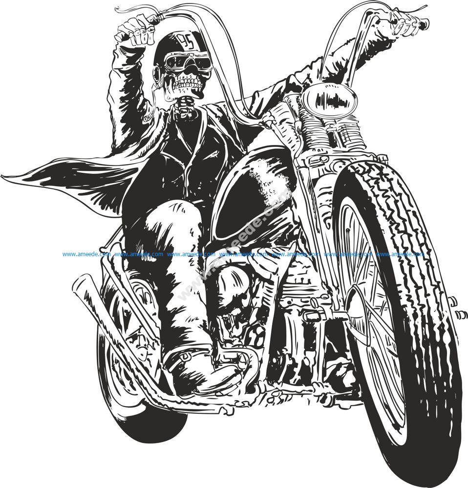 Motorcycle Vector Skull – Download Vector