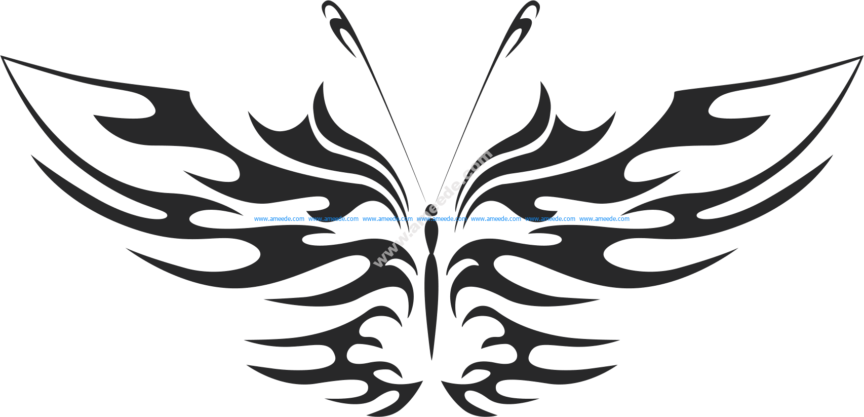 Download Tattoo Tribal Butterfly Vector Art - Download Vector