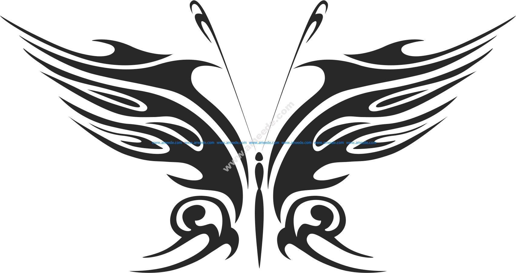Download Tribal Butterfly Vector Art 18 - Download Vector