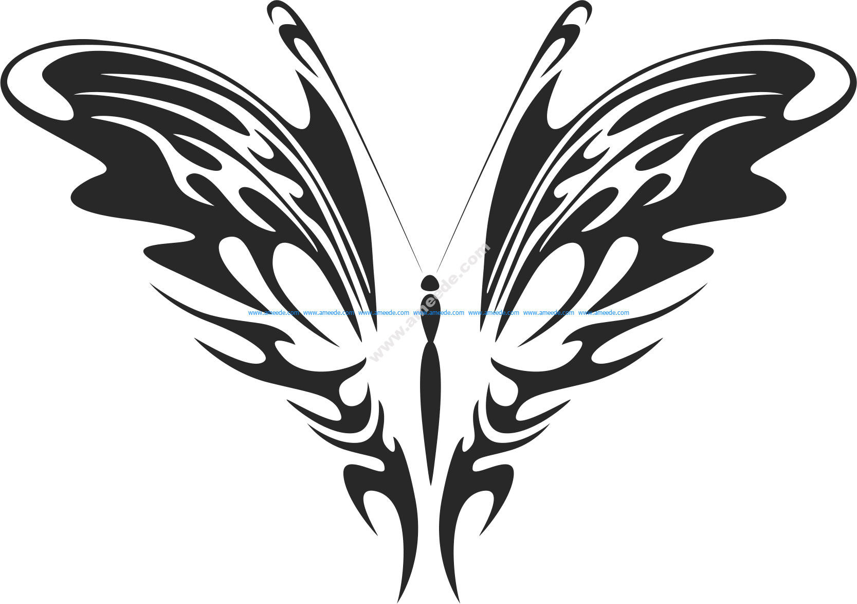 Download Tribal Butterfly Vector Art 26 - Download Free Vector