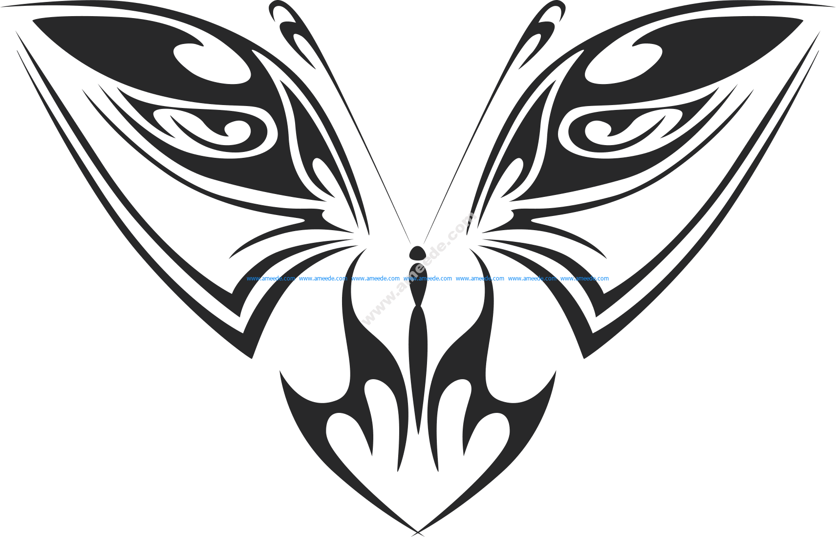 Download Tribal Butterfly Vector Art 29 - Download Free Vector