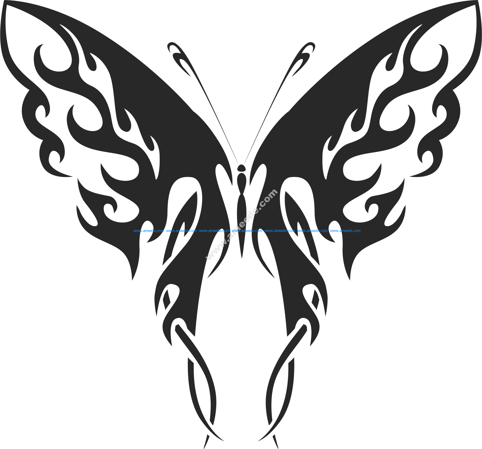 Tribal Butterfly Vector Art 41 - Download Vector