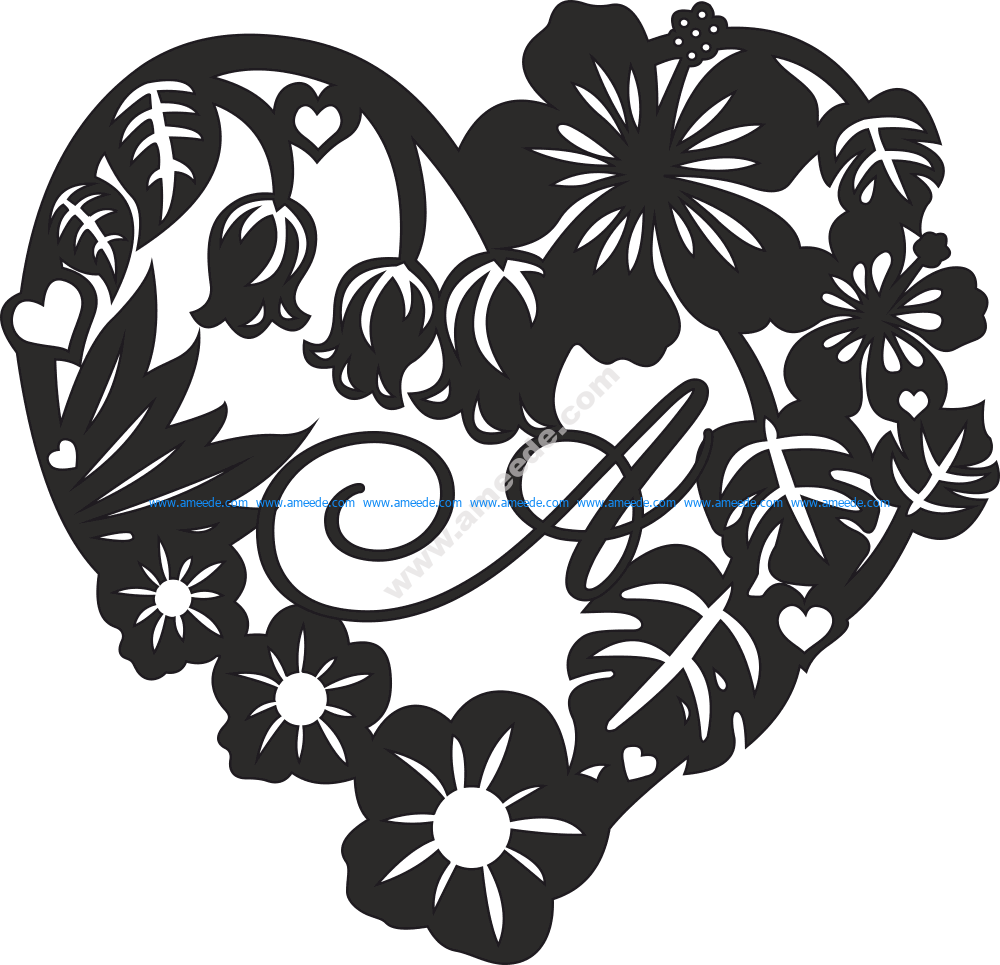 Download Valentine Heart Rose Flower Frame - Download Vector