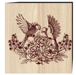 Detailed birds and flowers E0004601 file cdr and dxf pdf free vector download for laser engraving machines