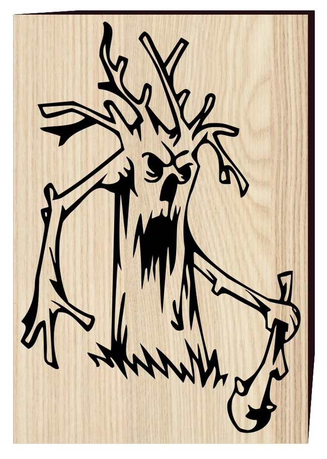 Evil monster tree E0004604 file cdr and dxf pdf free vector download for laser cut