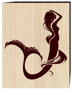 Mermaid silhouette E0004609 file cdr and dxf free vector download for laser engraving machine