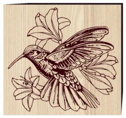 bird and flower E0004606 file cdr and dxf free vector download for laser engraving machine