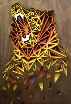 Bear Art Arch – Free download vector file Laser cut and CNC Cut Wood