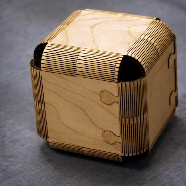 Box cube - Free download vector file Laser cut and CNC Cut Wood