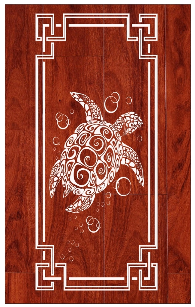 Cabinet Door Turtle Engraved F0000642 file cdr and dxf pdf free vector download for laser engraving machines