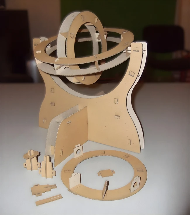 Cardboard Gimbal F0000596 file cdr and dxf pdf free vector download for laser cut