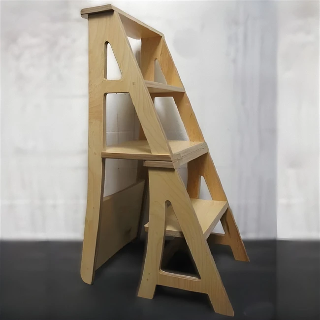 Chair stepladder - Free download vector file Laser cut and CNC Cut Wood