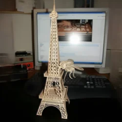 Eiffel tower paris – Free download vector file Laser cut and CNC Cut Wood