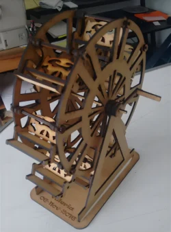 Ferris wheel 3D Puzzle – Free download vector file Laser cut and CNC Cut Wood