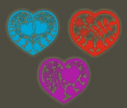 Hearts F0000437 file cdr and dxf pdf free vector download for laser cut