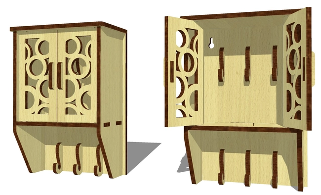 Key Box F0000436 file cdr and dxf pdf free vector download for laser cut