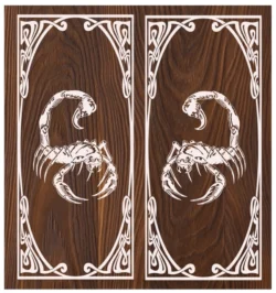 Kitchen Cabinet Door Scorpio Engraved F0000641file cdr and dxf pdf free vector download for laser engraving machines