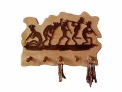 Kokopelli Wall Mount Key Holder – Free download vector file Laser cut and CNC Cut Wood