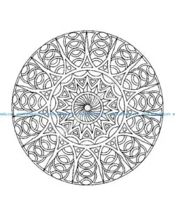 Mandala a colorier difficile 4