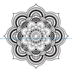 Mandala a telecharger et colorier fleur