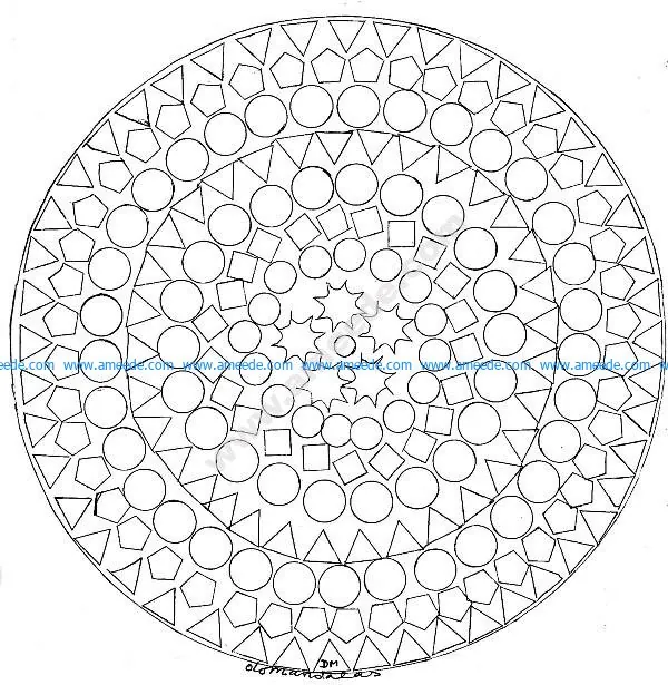 Mandala gratuit figures geometriques