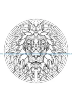 Mandala tete lion 4