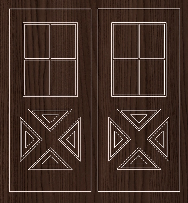 Modern Door CAD Block F0000646 file cdr and dxf pdf free vector download for laser cut