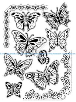 Nature papillons coloriage adulte difficile