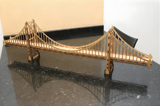 Olden Gate Bridge - Free download vector file Laser cut and CNC Cut Wood