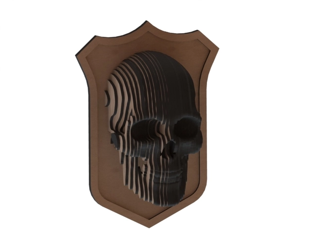 Pano skull F0000458 file cdr and dxf pdf free vector download for laser cut