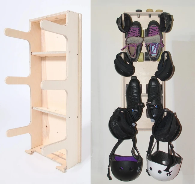 Roller Derby Gear Rack - Free download vector file Laser cut and CNC Cut Wood