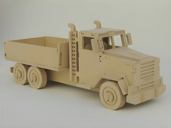 Truck 3D Puzzle - Free download vector file Laser cut and CNC Cut Wood