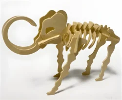 3D Puzzle Mammoth – Free download vector file Laser cut and CNC Cut Wood