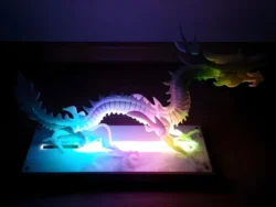 3D puzzle dragon Free download vector files Laser cut and CNC Cut Wood