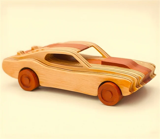 Car - 1969 Ford Mustang simplified free download vector files Laser cut and CNC cut wood