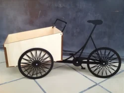 Christiania boxcycle scale model – Free download vector file Laser cut and CNC Cut Wood