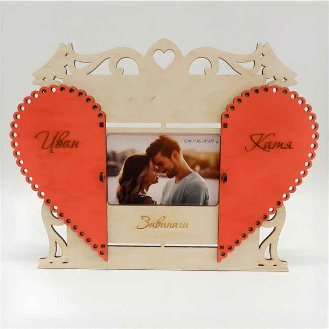 Couple Photo frame - Free download vector file Laser cut and CNC Cut Wood