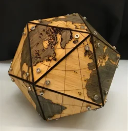 Dymaxion Map free download vector files Laser cut and CNC cut wood