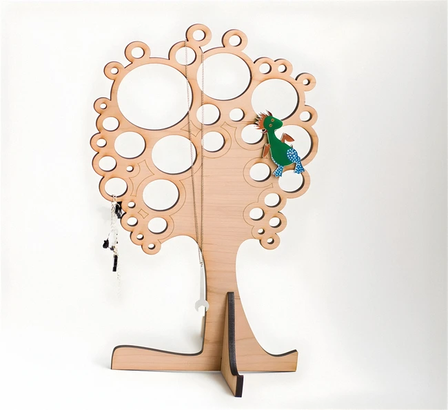 Jewellery tree - Free download vector file Laser cut and CNC Cut Wood