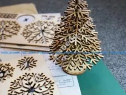 Laser-cut flat-pack Christmas tree