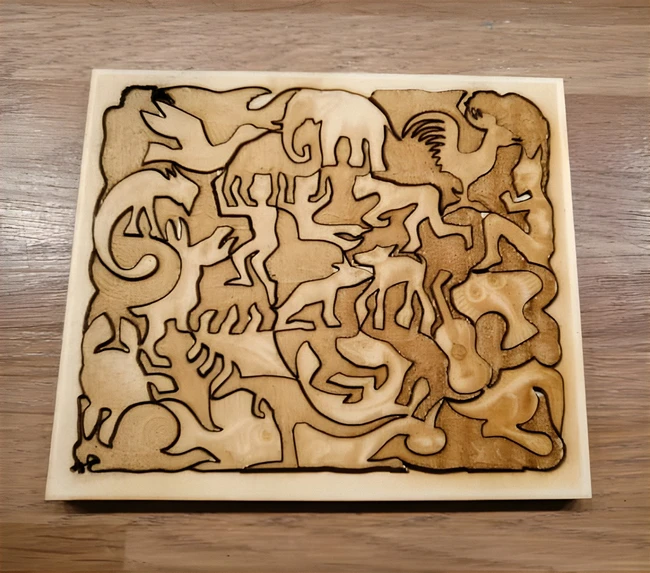 Lasercut MC Escher - Free download vector file Laser cut and CNC Cut Wood