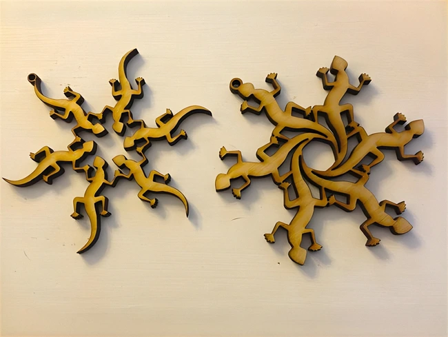 Lizard Flakes - Free download vector file Laser cut and CNC Cut Wood