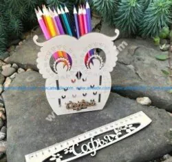 Owl Desk Organizer Pencil Holder